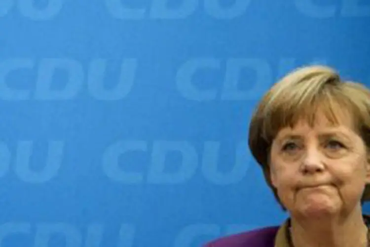 Merkel afirmou que está "serena" com a proximidade das eleições legislativas previstas para dentro de 16 meses (John Macdougall/AFP)