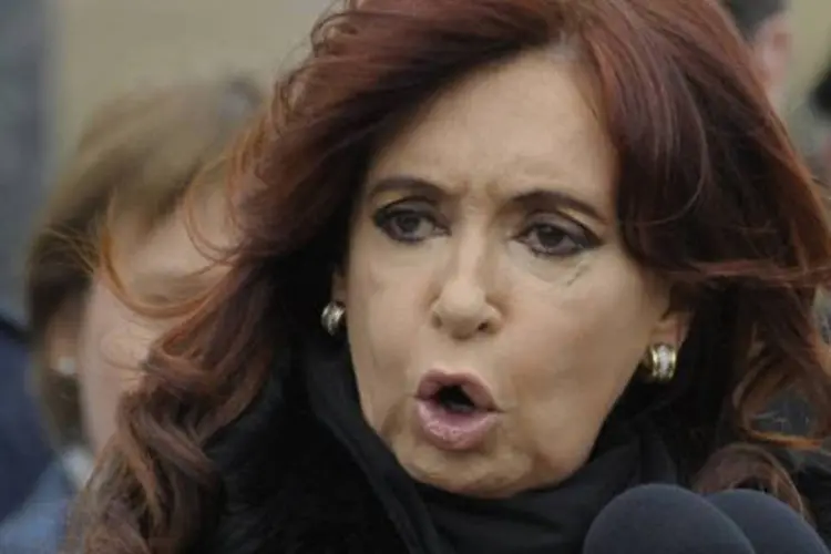 
	A presidente da Argentina, Cristina Kirchner: Argentina registrou crescimento zero no segundo trimestre de 2012
 (Juan Mabromata/AFP)