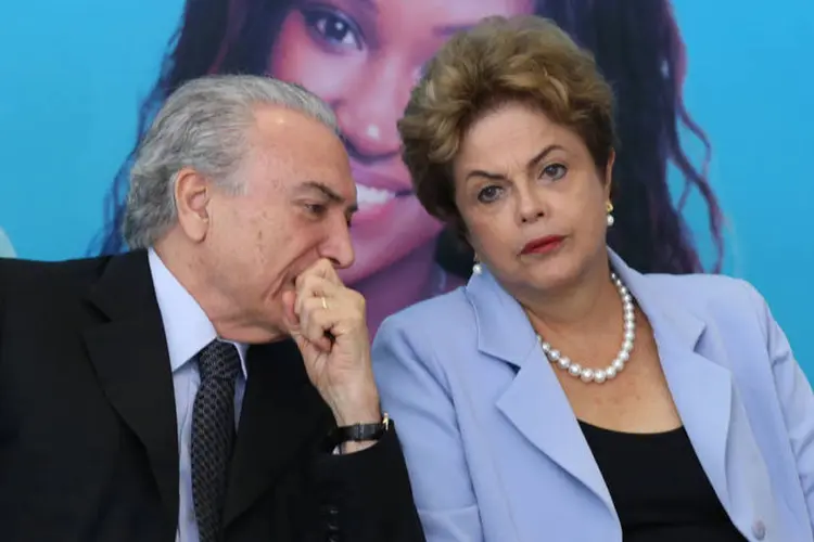
	A presidente Dilma Rousseff e o vice-presidente Michel Temer: caso o TSE julgue procedente a a&ccedil;&atilde;o de investiga&ccedil;&atilde;o, os dois perdem o cargo
 (Lula Marques/Agência PT)