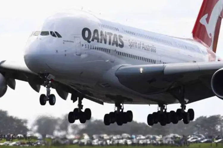 Um dos A380 da australiana Qantas: motores da Rolls-Royce foram a causa dos problemas (Phil Water/Getty Images)