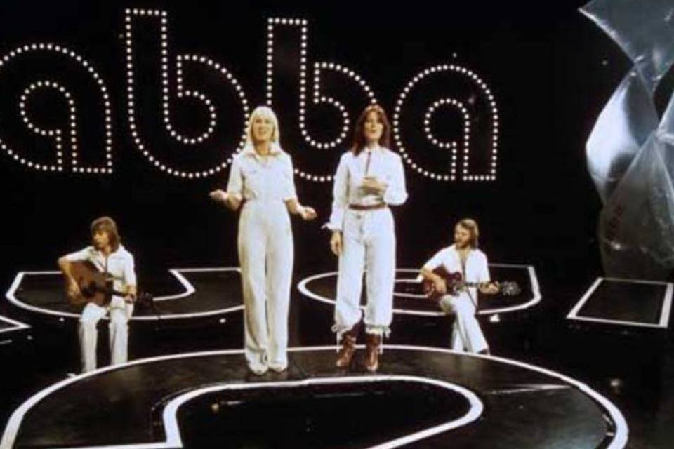 Apresentação do ABBA em Gotemburgo, em 1976 (AFP)