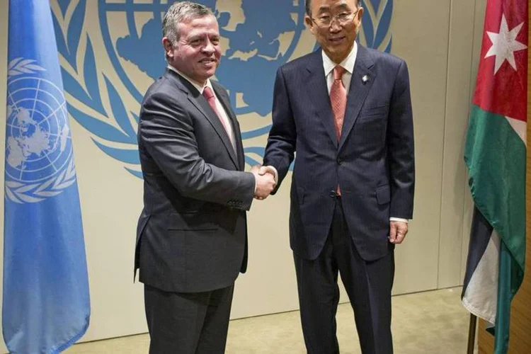 Rei Abdullah II e Ban ki-moon: rei da Jordânia pediu união aos muçulmanos (Reuters)