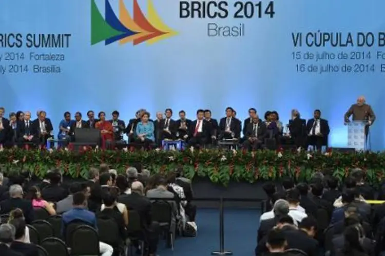 Cerimônia de abertura da VI cúpula dos BRICS, em Fortaleza: grupo representa 19,8% do PIB mundial (Nelson Almeida/AFP)