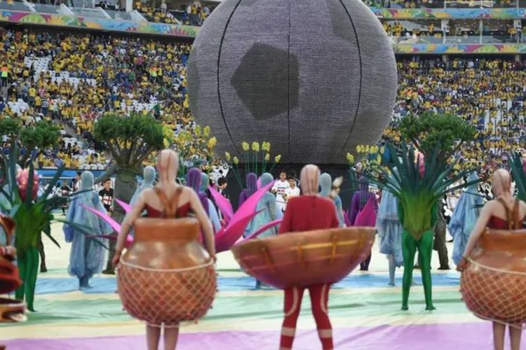 Cerimônia de abertura da Copa do Mundo de 2014, no Itaquerão, zona leste de São Paulo (Marcello Casal Jr./Agência Brasil)