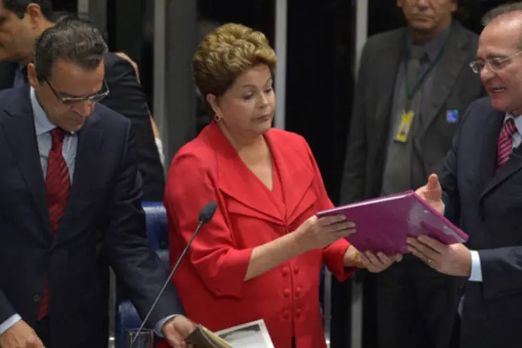 
	Dilma Rousseff esteve nesta ter&ccedil;a-feira no Congresso Nacional para participar de uma sess&atilde;o solene
 (Wilson Dias/ABr)