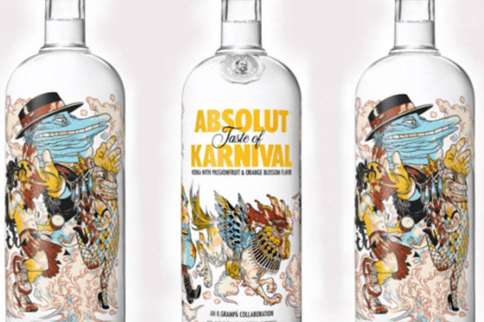 Absolut lança edição carnavalesca com arte de Rafael Grampá