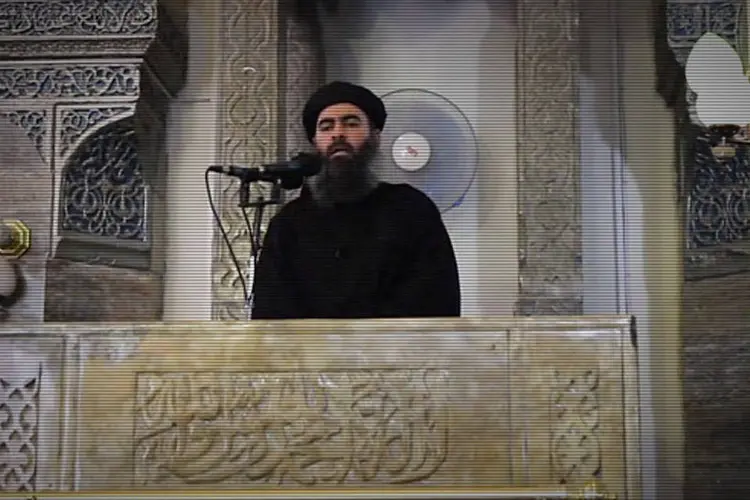 Abu Bakr al-Baghdadi: segundo ele, o profeta Maomé foi ordenado a fazer a guerra "até que somente Alá seja adorado" (Reprodução/YouTube)