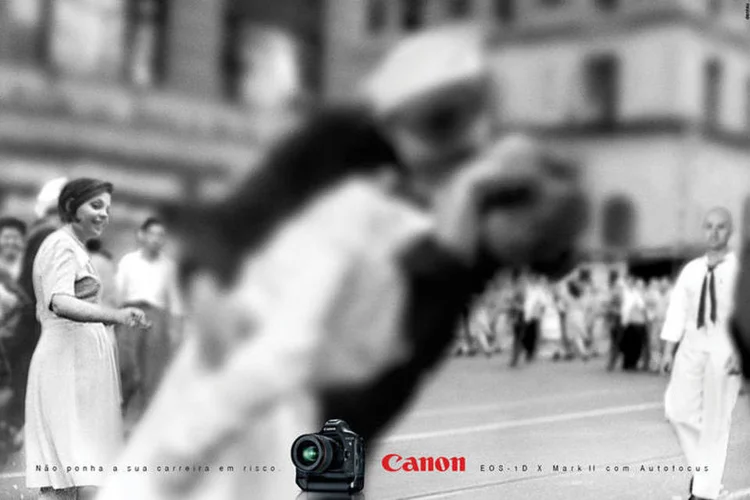 
	A&ccedil;&atilde;o da Canon: &quot;N&atilde;o ponha a sua carreira em risco&quot;, diz o slogan da campanha
 (Divulgação)