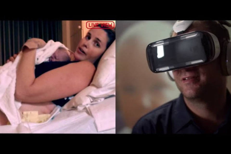 Pai acompanha parto via realidade virtual em ação da Samsung