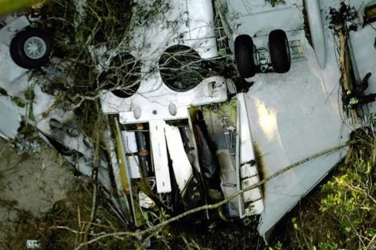 Destroços do avião da Gol que caiu na região amazônica em 2006 (Divulgação/Wikimedia Commons)