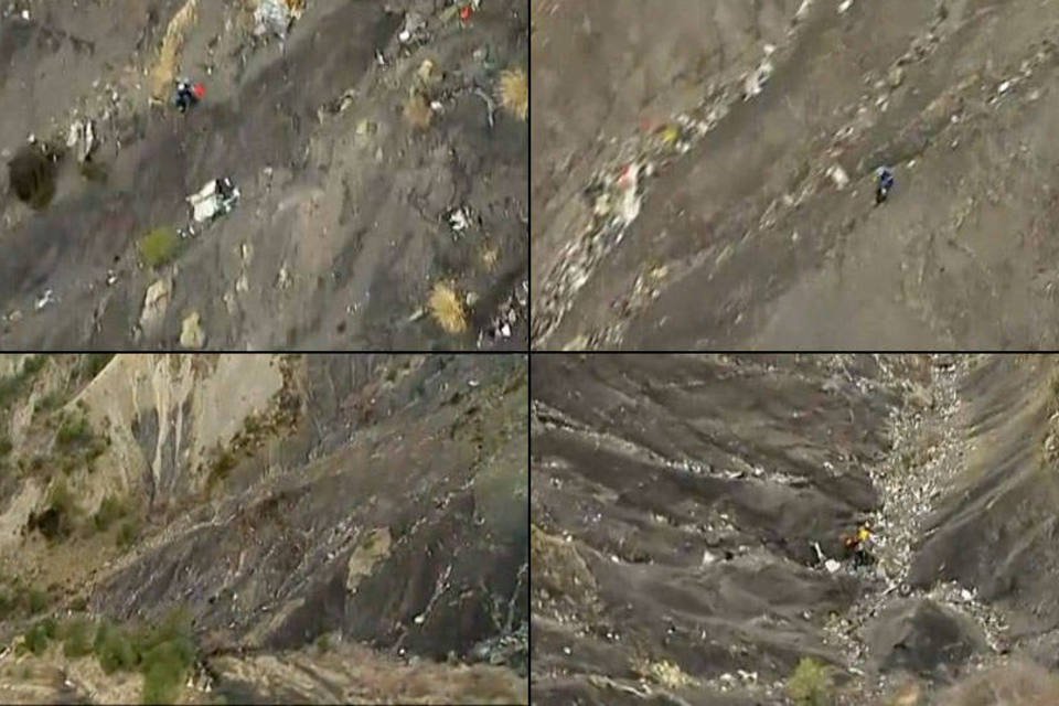 Vídeo mostra os destroços do Airbus A320 no local da queda