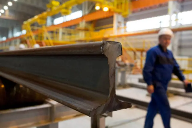 Aço: contrato de vergalhão mais ativo para entrega em maio na Bolsa de Futuros de Xangai fechou em queda de 1,35 por cento (Andrey Rudakov/Bloomberg)