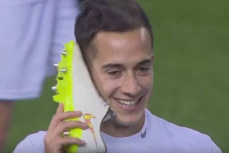 
	Lucas Vazquez comemora gol: os jogadores prometeram e cumpriram a miss&atilde;o
 (Reprodução/Youtube)