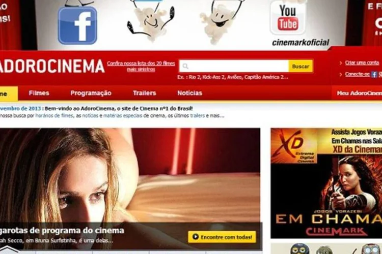 AdoroCinema: site especializado recebe cerca de 5,6 milhões de visitantes únicos mensais (Reprodução)