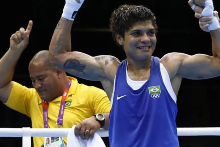 Boxeadora Adriana Araújo nas Olimpíadas 2012: a medalha de ouro será disputada entre Sofya Ochigava e a irlandesa Katie Taylor, que é tetracampeã mundial (Reuters)