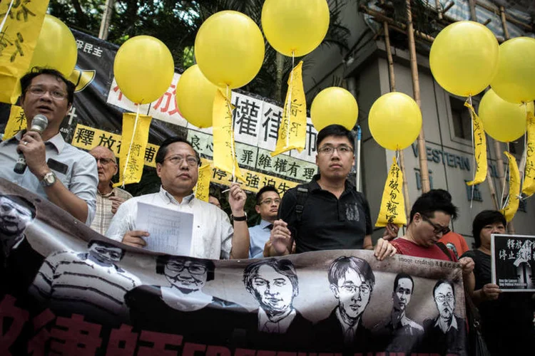 
	Hong Kong: v&aacute;rios grupos pr&oacute;-democracia convocaram para quarta-feira um protesto contra a crescente influ&ecirc;ncia de Pequim
 (Philippe Lopez / AFP)