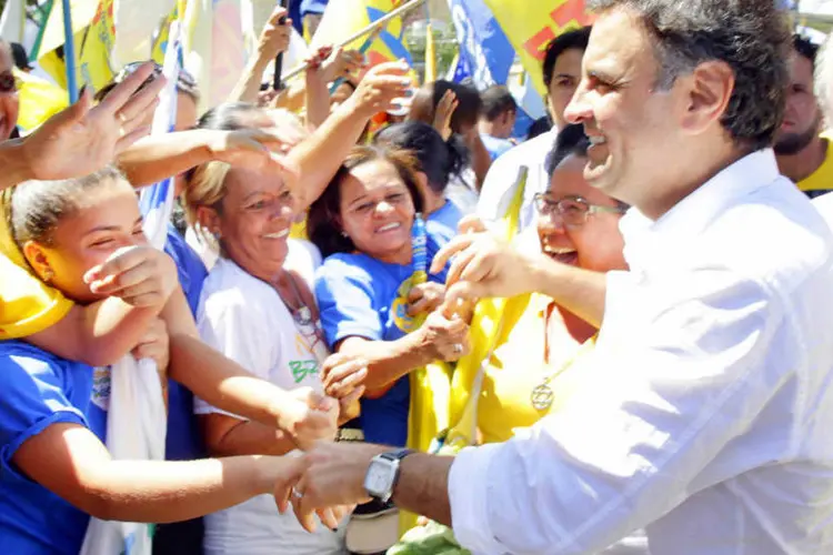 Aécio: objetivo é "dar ao Brasil um governo decente e eficiente”, disse tucano (Igo Estrela/Coligação Muda Brasil)