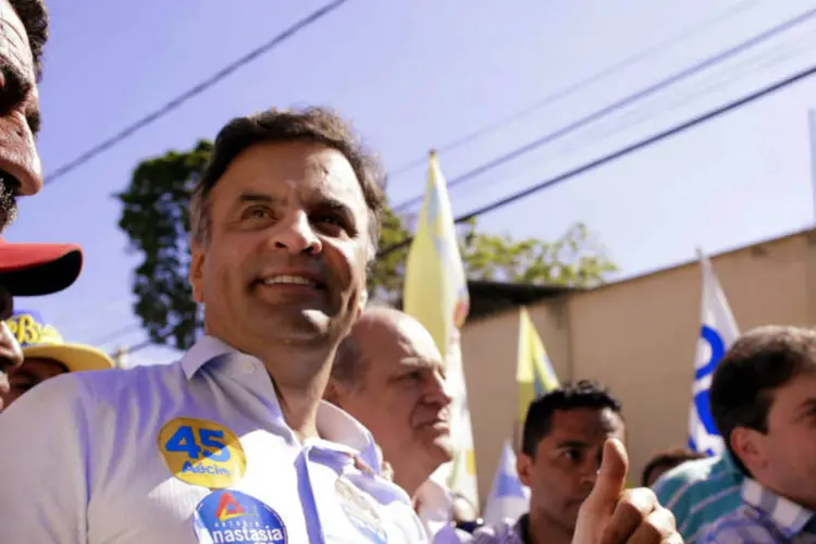 
	A&eacute;cio Neves: candidato do PSDB votar&aacute; amanh&atilde; na capital mineira
 (Igo Estrela/Coligação Muda Brasil)
