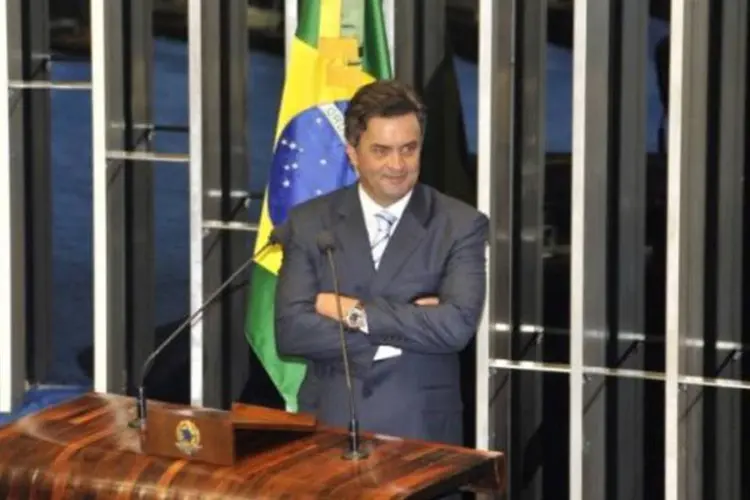 Aécio Neves no Senado (José Cruz/ABr)