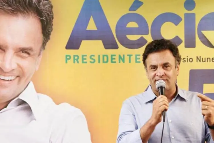 
	A&eacute;cio Neves: Ibope mostrou o petista Fernando Pimentel liderando em Minas com 37% das inten&ccedil;&otilde;es de voto
 (Orlando Brito/Coligação Muda Brasil/Divulgação)