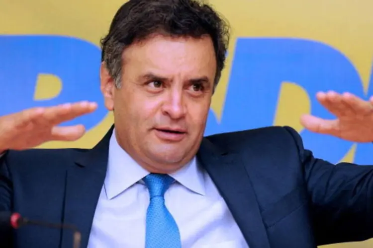 
	A&eacute;cio Neves (PSDB): o presidenci&aacute;vel tucano divulgou em seu grupo no WhatsApp nesta manh&atilde; uma mensagem de otimismo ao eleitorado
 (AFP/Getty Images)