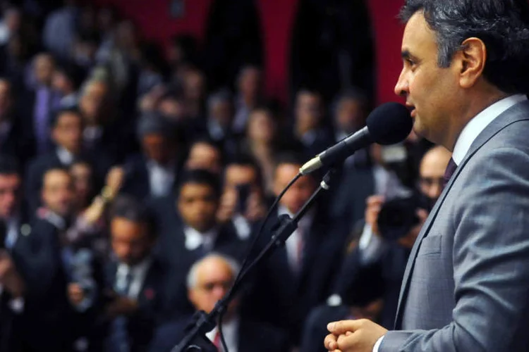 Aécio: ele mencionou que a corrupção chegou a níveis nunca antes atingidos no país (George Gianni/PSDB)