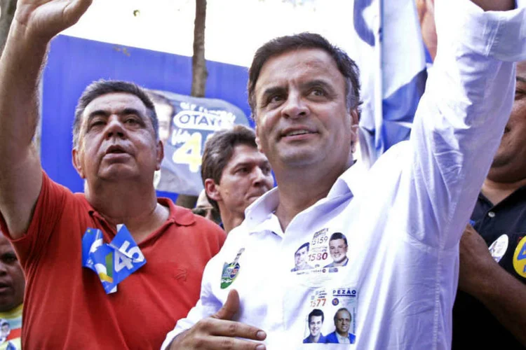 
	A&eacute;cio Neves: o ataque do tucano foi em cima de repercuss&atilde;o de reportagem da revista Veja
 (Igo Estrela/Coligação Muda Brasil)