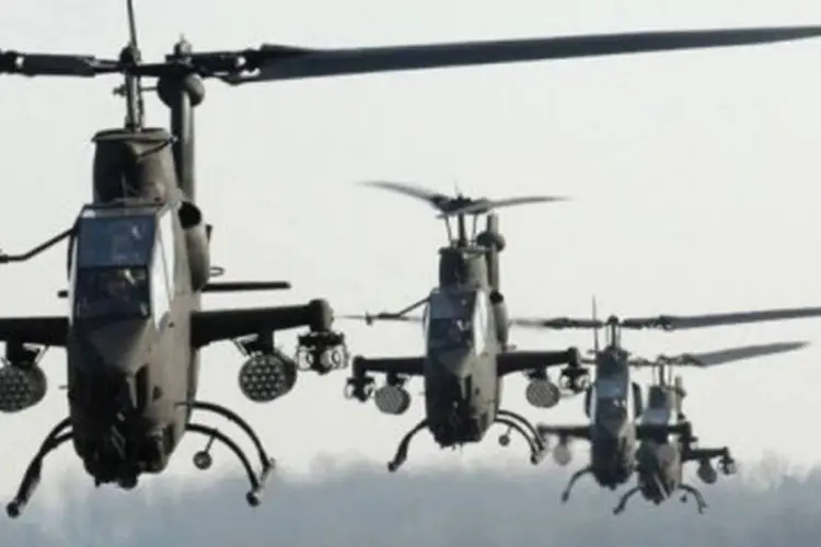 O general solicitou ainda ao departamento de Defesa americano o envio de um batalhão aéreo dotado de helicópteros de ataque Apache (South Korean Army/AFP)