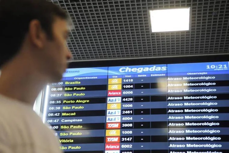
	Aeroporto de Guarulhos: entre os aeroportos que t&ecirc;m voos internacionais a situa&ccedil;&atilde;o tamb&eacute;m &eacute; tranquila
 (Tânia Rêgo/Agência Brasil)