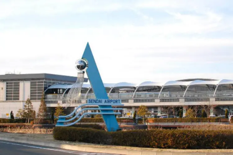 Vista do aeroporto de Sendai, no norte do Japão: mural será exibido em março de 2015 (Sendai Blog/Wikimedia Commons)