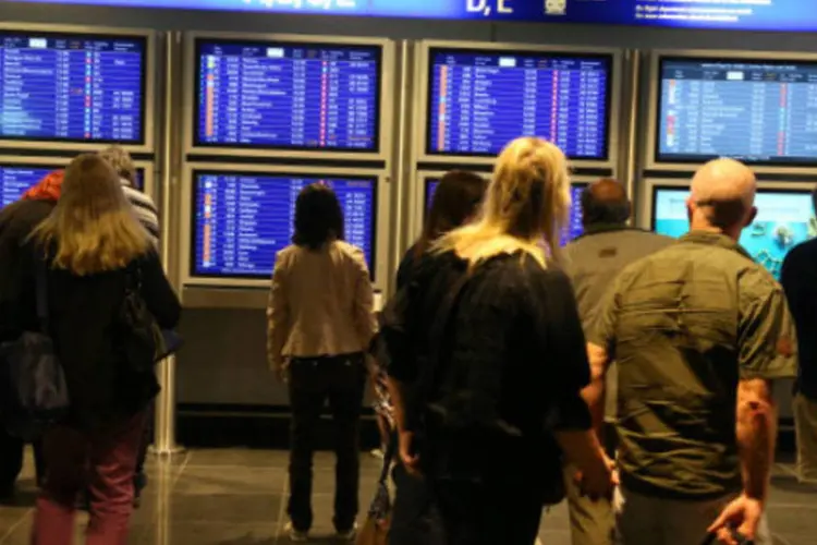 
	Aeroporto de Frankfurt: Lufthansa cancelou um ter&ccedil;o dos seus voos programados para quinta-feira
 (Getty Images)