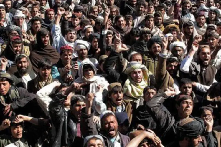 As manifestações aconteceram em vários pontos de Cabul e em várias províncias
 (AFP)