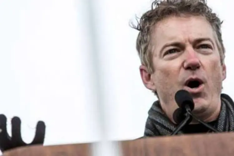 Rand Paul durante marcha pró-vida em Washington no dia 25 de janeiro (©afp.com / Brendan Hoffma)