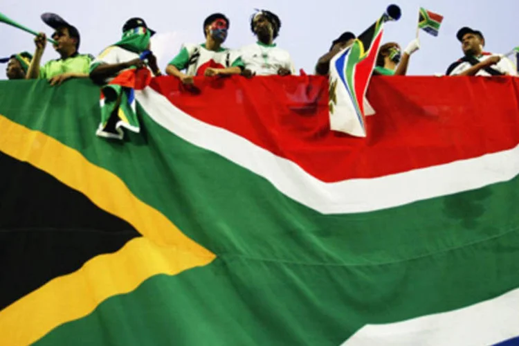 Torcedores dos Bafana Bafana, como é chamada a seleção da África do Sul (.)