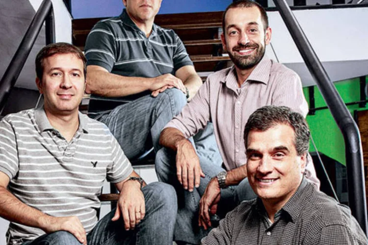 Pérsio, Eduardo, Gil e Renato (a partir da esq.), os sócios da JobCoach: teste de competências online (Claudio Rossi / VOCÊ S/A)
