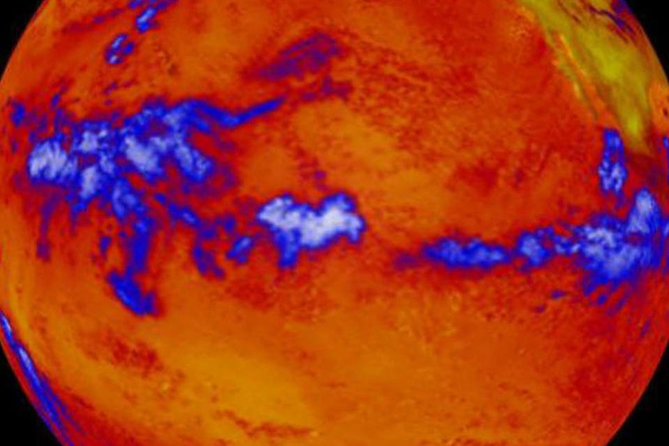 Calor irradiado do Pacífico: temperatura das águas superficiais nos oceanos continua aumentando (NASA/AFP)