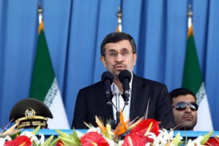 O presidente iraniano, Mahmud Ahmadinejad, discursa em Teerã em 21 de setembro
 (Atta Kenare/AFP)