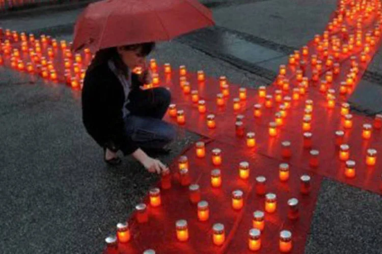 O Dia Mundial de Luta contra a Aids é celebrado em 1º de dezembro (Alexa Stankovic/AFP)