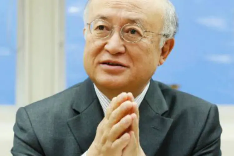 O diretor geral da AIEA, Yukiya Amano: "começamos por medidas práticas e fáceis de aplicar, depois passamos às coisas mais difíceis" (Dieter Nagl/AFP)