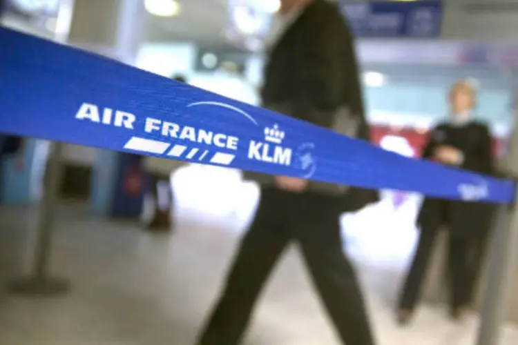 
	Guich&ecirc; da companhia a&eacute;rea francesa Air France
 (Balint Porneczi/Bloomberg)