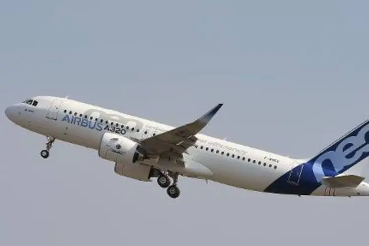 
	Airbus A320Neo: subsidi&aacute;ria da Airbus superou seu pico atingido em 2013 de 626 entregas, mas espera-se que permane&ccedil;a atr&aacute;s da rival Boeing
 (Eric Cabanis/AFP)