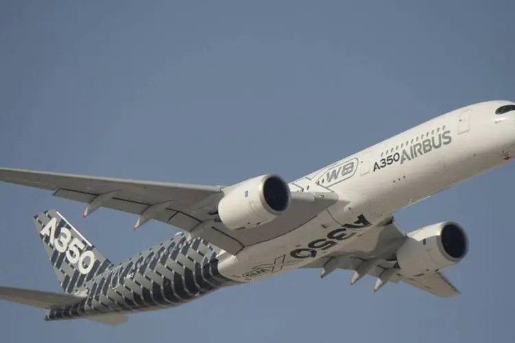 
	Airbus A350 XWB: a Airbus faturou 64 bilh&otilde;es de euros, ou seja, uma alta de 6%
 (Divulgação/Airbus)