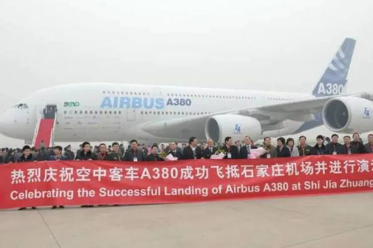 Avião A380 na China: a australiana Qantas também trocará motores da Rolls-Royce (Divulgação/Airbus)