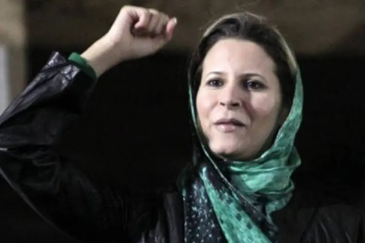 Aisha Kadafi, filha do ditador: ação na Bélgica contra a Otan por crimes de guerra (Joseph Eid/AFP)