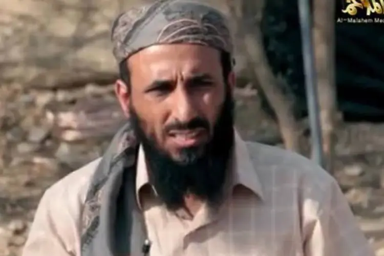 Naser Al-Wahichi, chefe da Al Qaeda no Iêmen: "vamos seguir agitando o estandarte do Islã" (AFP)