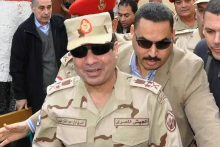 Abdel Fattah al-Sissi no Cairo: ele é o grande favorito para vencer a eleição, prevista para os dias 26 e 27 de maio (AFP)
