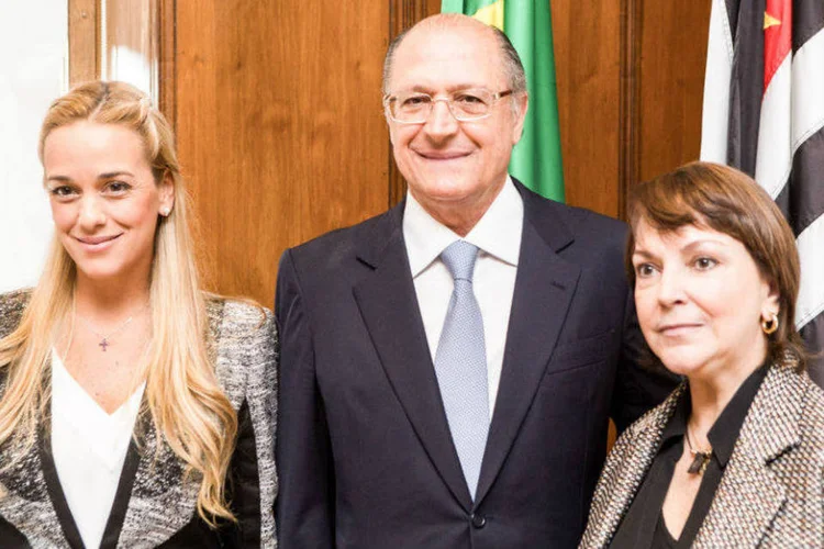 
	Governador Geraldo Alckmin recebeu as venezuelanas Lilian Tintori e Mitzy Capriles, esposas de presos pol&iacute;ticos
 (Du Amorim/ A2D)