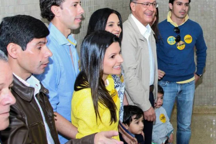 
	O governador de SP e candidato &agrave; reelei&ccedil;&atilde;o Geraldo Alckmin vota em S&atilde;o Paulo
 (Reprodução/Twitter/Alckmin)