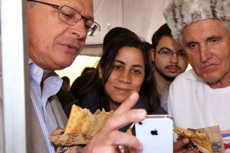 Geraldo Alckmin (PSDB) durante visita à Feira Tecnológica da Zona Leste de São Paulo (Marcos Fernandes/ObritoNews/Divulgação)