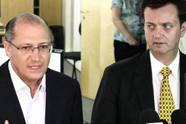 
	O governador de S&atilde;o Paulo, Geraldo Alckmin, e o ex-prefeito Gilberto Kassab
 (Cris Catello Branco/Divulgação/Divulgação)